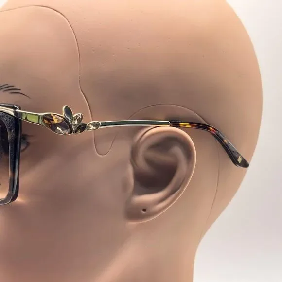 NOS Vintage Y2K Designer Sunglasses BCBG Max Azria | Luxe Tortoise Gold Cat Eye - Picture 4 of 11